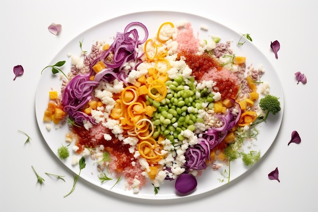 Farebné jedlo na tanieri